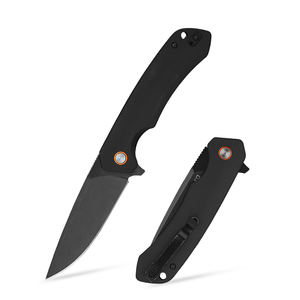 DIY OEM Camping EDC Jacht Tactisch Zwarte Coating Lemmet Zakmes G10 Handvat Hoog Koolstofstaal D2 Vouwzakmes - Product Image 1