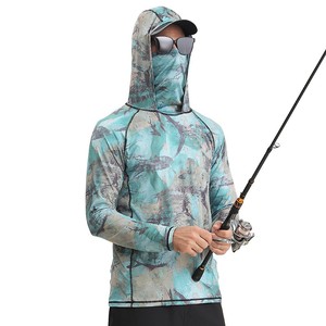 Quick Dry UV Protection Waterproof Camo <strong>Fish</strong> <strong>T</strong>-<strong>Shirt</strong> Heat-Transfer Printed Camping Fishing Wear 100% Polyester Performance - Product Image 2