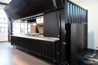 Conteneur pour café ou café, maison de 40 pieds, conteneur préconditionné, piscine, conteneur