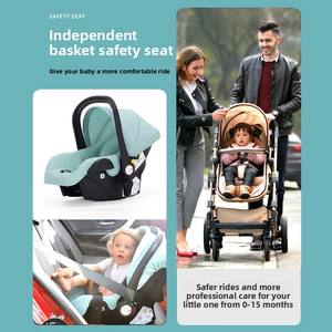 Kinderwagen seggiolino auto e passeggino passeggino passeggino per bambini Poussette 3 En 1 passeggino pieghevole carrozzina 3 in 1 con seggiolino auto - Product Image 5