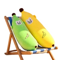 Peluche singe banane en coton PP, coussin doux rembourré pour la décoration de chambre d'enfant, service de vente en gros