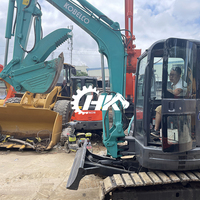 Pelle d'occasion Excavatrice d'occasion d'origine 5.5T Kobelco SK55 du Japon Excavatrice d'occasion Mini pelleteuse Kobelco 5,5 tonnes Sk55