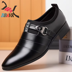 Zapatos de Hombre Formales de Negocios Estilo Coreano 2026, Sin Cordones, Punta Puntiaguda, Talla Grande, Duraderos, Transpirables, con Aumento de Altura, Venta al Por Mayor - Product Image 1