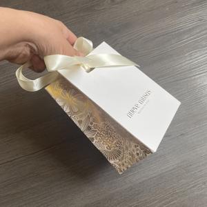 Sac cadeau de luxe mignon, motif de gaufrage en feuille d'or fine, logo de marque, emballage pour petite entreprise, papier élégant imprimé à l'écran - Product Image 2