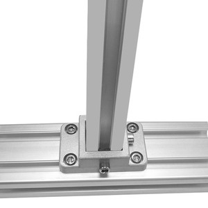 Aluminum Profile Flange Mounting Base 2020 3030 4040 Square Anchor Connector Industrial Use <b>Sandblasted</b> Surface - Product Image 2