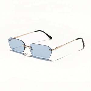 Gafas de Sol Modernas y de Moda, Estilo Urbano, 2020, para Mujer, Sin Montura, Retro, Cuadradas - Product Image 5