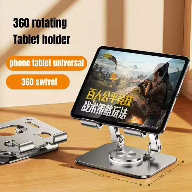 Adjustable Desktop Mobile Phone Tablet Bracket Holder Foldable 360 Degree Rotation Aluminum Tablet Stand