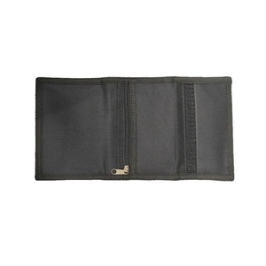 Portefeuille court en tissu Oxford imprimé de logo personnalisé pour hommes, <span class=keywords><strong>porte</strong></span>-<span class=keywords><strong>monnaie</strong></span> à fermeture velcro en polyester de couleur unie - Product Image 3