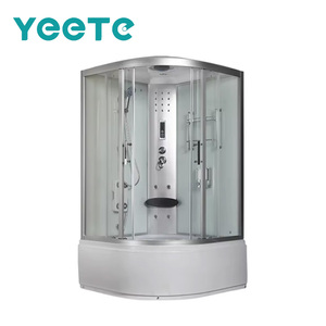 Mampara de <span class=keywords><strong>Ducha</strong></span> de Vapor con Puerta Corredera de Vidrio Templado de Grado Comercial YEETE, Sistema de Sauna de Lujo para Baño, para Uso en Hoteles - Product Image 1