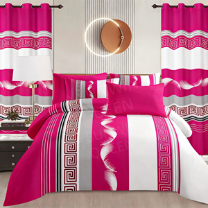 Set di Biancheria da <span class=keywords><strong>Letto</strong></span> Personalizzato <span class=keywords><strong>con</strong></span> Nuovo Motivo Rosa Rossa, 8 Pezzi <span class=keywords><strong>con</strong></span> Tende per Camera da <span class=keywords><strong>Letto</strong></span> Matrimoniale, per Tutte le Stagioni - Product Image 6