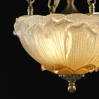 Lustre unique en cuivre moderne, artisanat de décoration intérieure de luxe européen et américain, éclairage LED pour salon