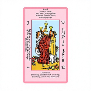 Baraja <span class=keywords><strong>de</strong></span> <span class=keywords><strong>cartas</strong></span> <span class=keywords><strong>de</strong></span> tarot <span class=keywords><strong>de</strong></span> papel rosa Myripoly para principiantes con significados y guía, bolsa <span class=keywords><strong>de</strong></span> terciopelo gratuita - Product Image 3