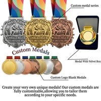 Médaille sportive en cuivre antique moulée sur mesure, robuste, pour course en boue, fabriquée directement en usine