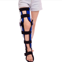 Attelle orthopédique RUNYI pour la jambe avec support articulé et angle réglable, genouillère en mousse néoprène à coque rigide pour une protection professionnelle