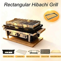 Barbecue Hibachi TOPQ, barbecue de table portable en céramique, barbecue japonais au charbon de bois pour la cuisine familiale, patio, jardin, extérieur