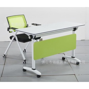 Pilot <b>Folding</b> Training Table LHY-999 Green Black Mobile School Auditorium <b>Desk</b> With Wheels - Product Image 2