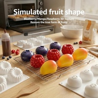 Moule à gâteau rectangulaire en silicone de qualité alimentaire pour mousse de framboise, facile à démouler, compatible four, pour le marché international
