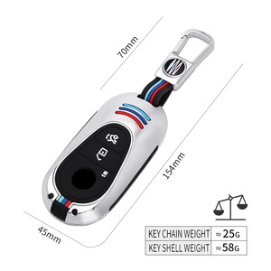 Alliage de zinc + coque de clé à distance en Silicone support de clé de voiture en métal dur adapté à Mercedes Benz - Product Image 5
