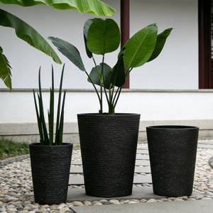 Grands bacs à plantes ronds et hauts pour jardin, grands pots à fleurs en plastique - Product Image 3