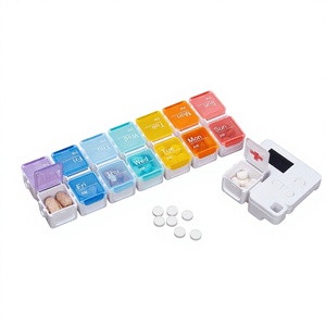 Portapillole Elettronico Settimanale Intelligente con 14 Scomparti e Promemoria Temporizzato, Modello BSTE04 - Product Image 1