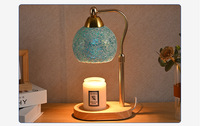 Lampe à parfum créative de style européen en verre, diffuseur de cire parfumée, bougie chauffe-parfum, veilleuse à lumière chaude et intensité réglable pour chevet