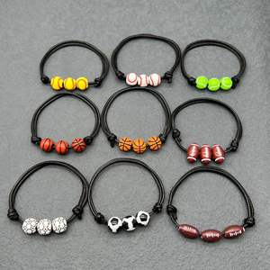 Pulsera Deportiva/Casual de <span class=keywords><strong>Hilo</strong></span> <span class=keywords><strong>Encerado</strong></span> Elástico Ajustable para <span class=keywords><strong>Hombre</strong></span> y Mujer, Marca HJ, Modelo 949494, para Baloncesto, Fútbol, Tenis - Product Image 5