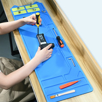 Tapis de nettoyage carré en PVC souple écologique, épaisseur 5 mm, diamètre 915 mm, avec support magnétique pour outils de réparation