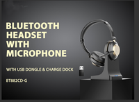 Casque avec micro et support pour centre d'appels et bureau, vente en gros d'usine