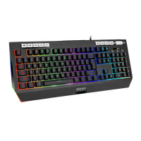 Clavier de jeu filaire USB RVB rétroéclairé avec support de téléphone, disposition personnalisée 104 touches pleine taille, boutons multimédias, nouveau modèle OEM