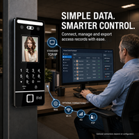 Macchina per Rilevamento Presenze Biometrica WiFi Impermeabile, Montaggio a Parete, Controllo Accessi con Riconoscimento Facciale Dinamico per Palestre, con Software Cloud