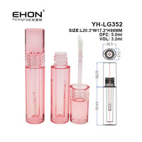 Tubes transparents en PETG/AS pour gloss à lèvres, emballage cosmétique cylindrique, conteneur pour huile à lèvres, flacon vide