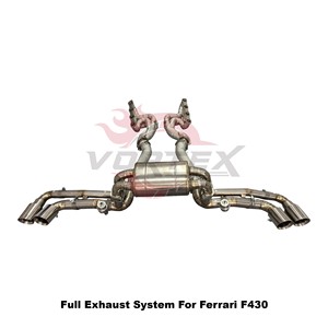 Système d'échappement complet Vortex Racing compatible Ferrari F430, collecteurs en acier inoxydable à haut débit, silencieux Catback pour optimisation sonore - Product Image 1