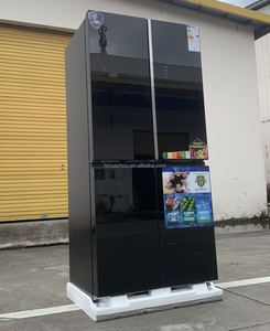 ตู้เย็นสแตนเลสอัจฉริยะแบบเคียงข้างกัน ยี่ห้อ HUAZOS สำหรับใช้ในบ้านและเชิงพาณิชย์ พร้อมเครื่องทำน้ำแข็ง 4 ประตู - Product Image 1