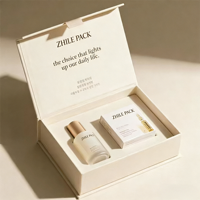 Boîte cadeau rigide avec couvercle magnétique personnalisé et insert en mousse EVA pour maquillage et soins de la peau, emballage de kit cadeau PR, vente en gros