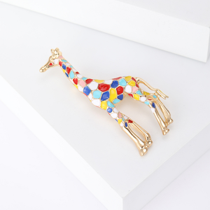 Broche de Animal Bonito y Moderno, Broche de Joyería de Dibujos Animados para Mujer, Broche de <span class=keywords><strong>Jirafa</strong></span> Colorido, Hebilla para Bufanda de Seda para Ropa de Mujer - Product Image 5