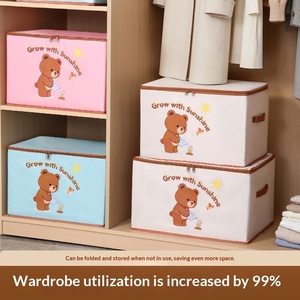 Nueva Caja Organizadora de Ropa Plegable de Tela con Diseño de Dibujos Animados para Armario, Organizador de Juguetes, Uso Doméstico - Product Image 2