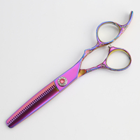 Ciseaux de coiffure professionnels, ciseaux à effiler les cheveux, ciseaux de barbier japonais colorés or rose, ensemble de ciseaux à cheveux