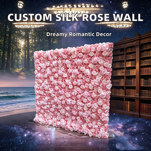 Mur de fleurs d'hortensias et de roses mélangées, idéal pour les fêtes d'anniversaire, les baby showers et les révélations de sexe. - Product Image 3