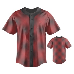 Maillot de baseball personnalisé pour homme, manches courtes, motif à carreaux, polyester respirant, uniforme de sport pour adultes - Product Image 4