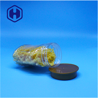 Pot en plastique transparent pour bonbons, biscuits, vide, hermétique, sans BPA, pour noix, qualité alimentaire, avec couvercle à vis pour collations, aliments pour bébés