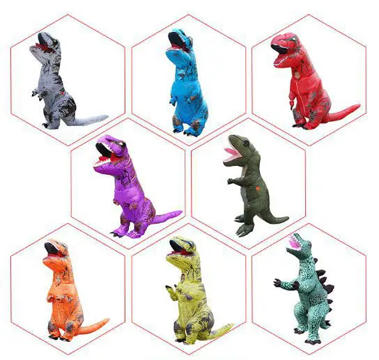 Fabricantes T REX dinossauro Traje látex corpo inflação ternos chub dragão inflável dinossauro traje