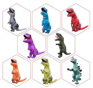 Produsen T REX kostum dinosaurus pakaian inflasi tubuh lateks kostum dinosaurus tiup naga chub