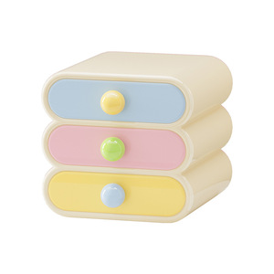 กล่องเก็บของตั้งโต๊ะพร้อมลิ้นชัก กล่องจัดระเบียบเครื่องสำอางพลาสติกสำหรับหอพักนักเรียน - Product Image 1