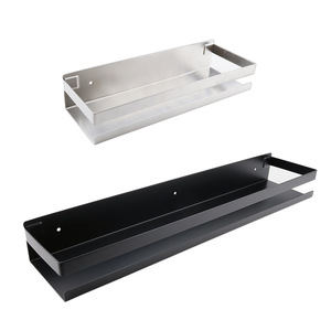 Portaspezie da Parete in Acciaio Inox Senza Foratura, Organizzatore Adesivo per Condimenti, Mensola per Cucina e Bagno - Product Image 4