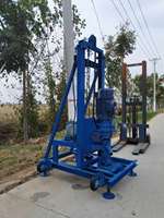 Plateformes de forage de puits d'eau portables de 100 m de profondeur, état neuf, plateforme de forage rotative avec moteur pour usage domestique