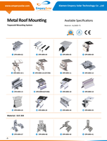 Solar-Dachmontagesystem AL6005-T5 SUS304 Material 10kW Photovoltaik-Aufhängeschraube Dachziegel PV-Modul Solarmodul-Montagestruktur