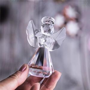 Atacado Dos Desenhos Animados Anjo De Cristal Figurinhas Presente Personalizado De Vidro Mini Anjo Guardião Personagem Decoração Para Casa Estatueta De Cristal De Luxo - Product Image 4