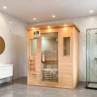 Expédition directe d'usine, cent styles de salles de sauna intérieures disponibles pour 1 à 8 personnes avec chauffage infrarouge lointain