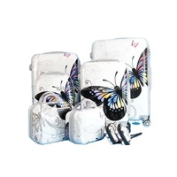 Valise de voyage réglable imprimée sur mesure valise coque dure colorée imprimée papillon valise à motifs mignons