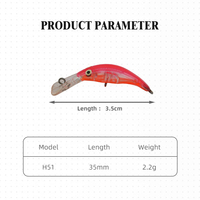 NOUVEAU Hessen OEM 35mm/2.2g Leurre artificiel micro-minnow coulant de type japonais, petit modèle, pour la pêche en eau salée